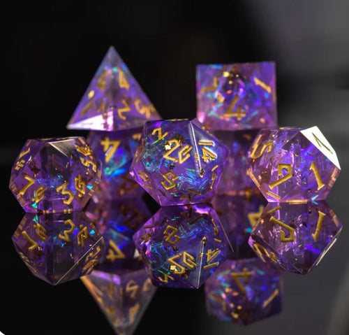Conjure Celestial Sharp-Edged Resin Dice Set