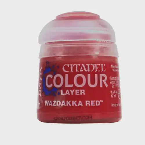 CITADEL COLOUR LAYER: WAZDAKKA RED 12ML #22-07