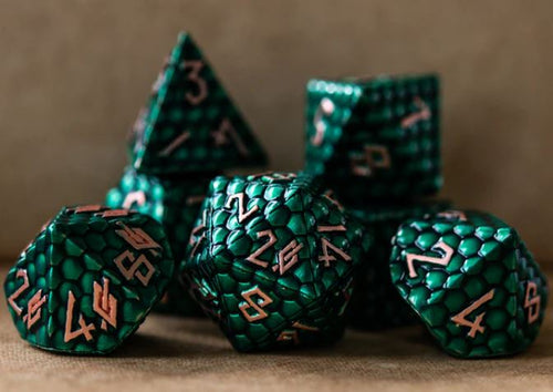 Green Dragon's Egg Metal Dice Set