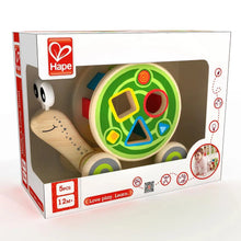 Load image into Gallery viewer, Hape Walk-A-Long Snail Toddler Wooden Pull Toy