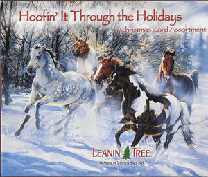 Leanin Tree Hoofin it Through the Holidays Christmas Card Assortment #90215