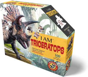 I Am Triceratops 100pc Shaped Puzzle