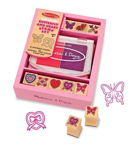Melissa & Doug Butterfly and Heart Stamp Set