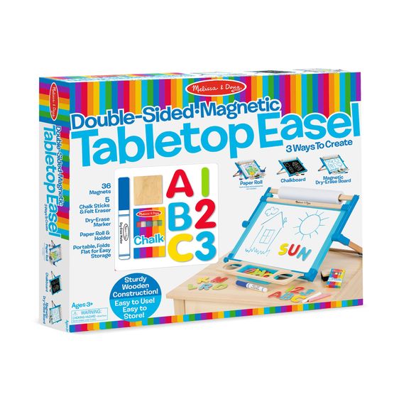 Melissa & Doug Double-Sided Magnetic Tabletop Easel 2790