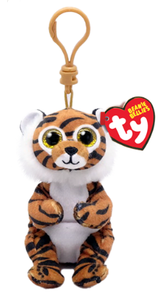 TY Beanie Bellies Clawdia the Tiger Key Clip 5"