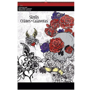 Art Zone Skulls Coloring Pad 11" x 17"