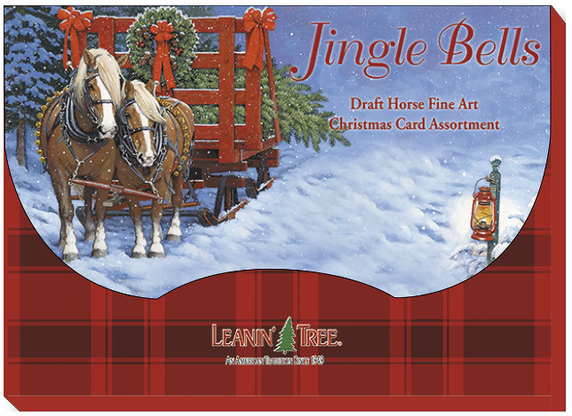 Jingle Bells Draft Horse Fine Art Christmas Card Assortment #90300