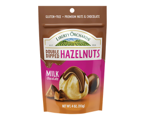 Liberty Orchards Double Dipped Hazelnuts in Milk Chocolate 4oz Bag