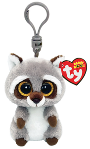TY Beanie Boos Oakie Raccoon Key Clip 5"