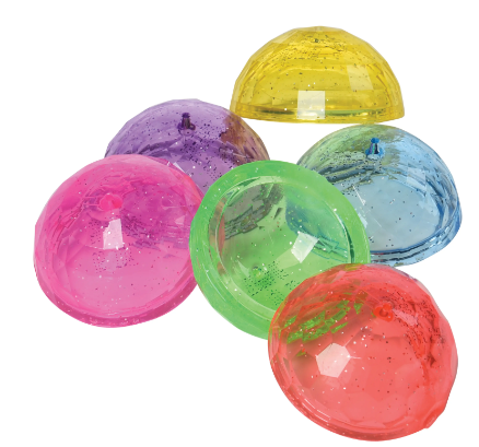 45mm Transparent Glitter Popper, 1 popper