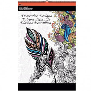 Decorative Designs Coloring Pad 11" x 17"