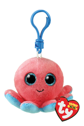 TY Beanie Boos Sheldon the Octopus Key Clip 5