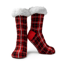 Load image into Gallery viewer, Two Left Feet Mistletoes Slipper Socks