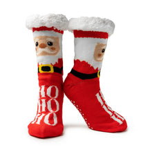 Load image into Gallery viewer, Two Left Feet Mistletoes Slipper Socks