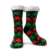 Load image into Gallery viewer, Two Left Feet Mistletoes Slipper Socks