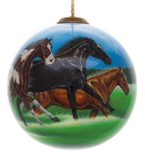 Horse Power Hand Painted Christmas Ornament