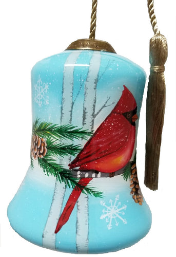 Serene Forest Cardinal Christmas Ornament