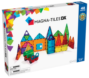 MAGNA-TILES Classic Clear Colors 48 Piece DX Set