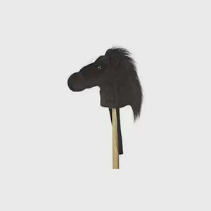 37"  Black Giddy Up Pony Stick Horse