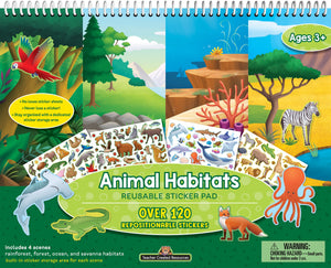 Animal Habitats Reuseable Sticker Pad
