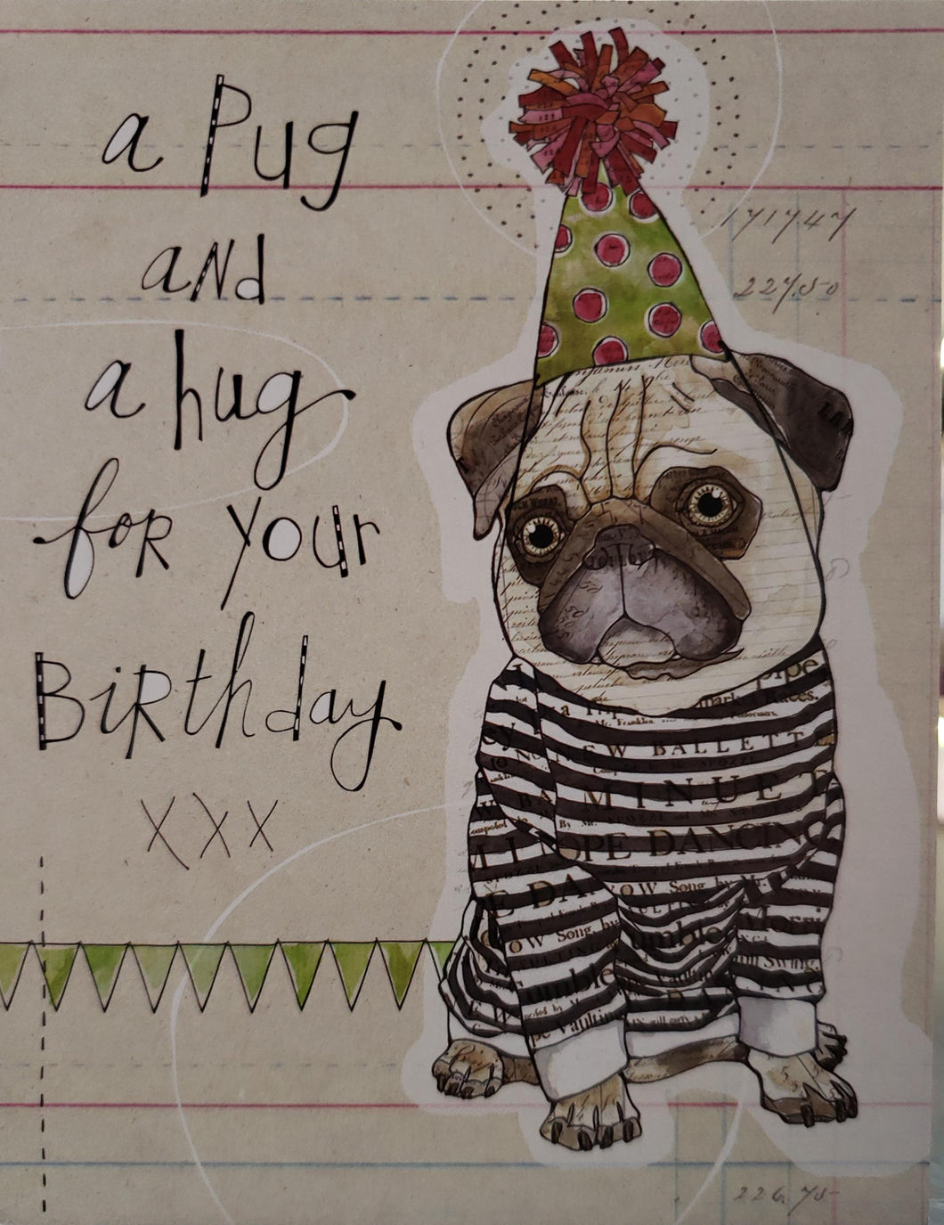 Notions Card- Pug and a hug