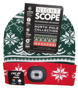 Night Scope North Pole Rechargeable LED Beanie