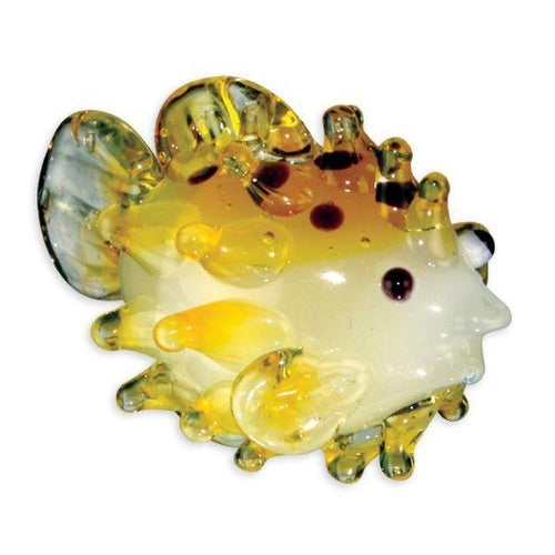 Tuffer the Pufferfish Looking Glass Miniature Figurine