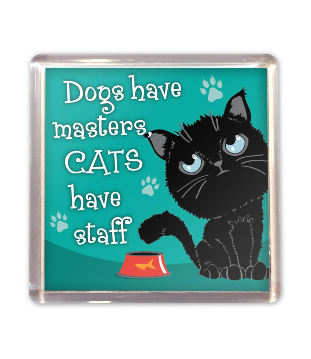 History & Heraldry - Wags Whiskers Magnet - Black Cat Boss Cat