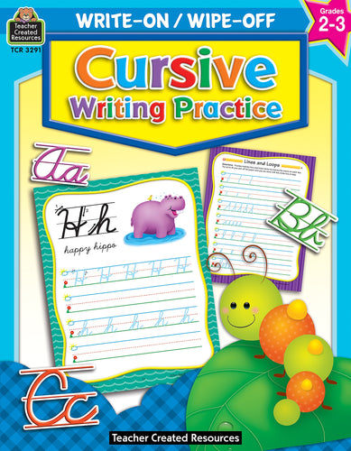 Teacher Created Resources Cursive Writing Practice Write on Wipe off Book