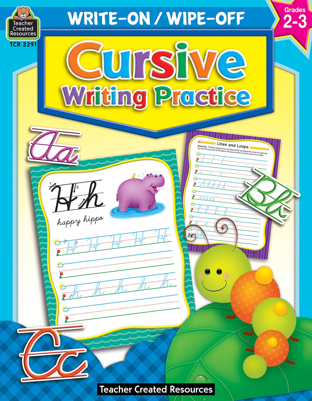 Teacher Created Resources Cursive Writing Practice Write on Wipe off Book