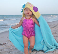 Load image into Gallery viewer, Yikes Twins - Mermaid Hooded Towel