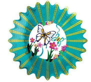 12" Teal Butterfly Wind Spinner