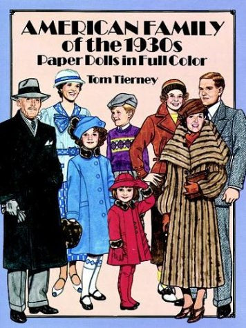 American Family of the 1930's Paper Dolls in Full Color