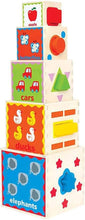 Load image into Gallery viewer, Hape Pyramid of Play Wooden Nesting Block Set