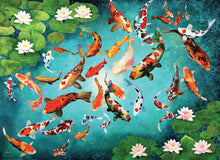 Load image into Gallery viewer, Eurographics Guido Borelli Colorful Koiscape 1000pc Puzzle