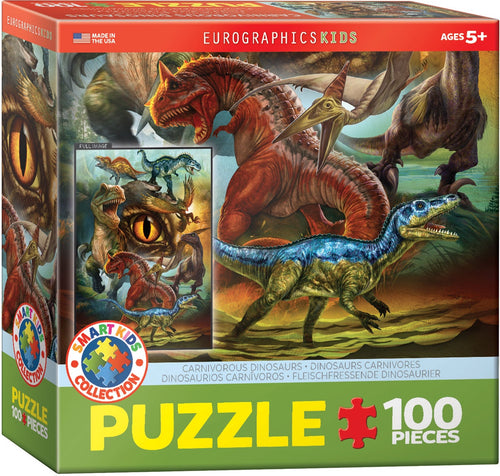 EuroGraphics Kids Carnivorous Dinosaurs 100-Piece Puzzle