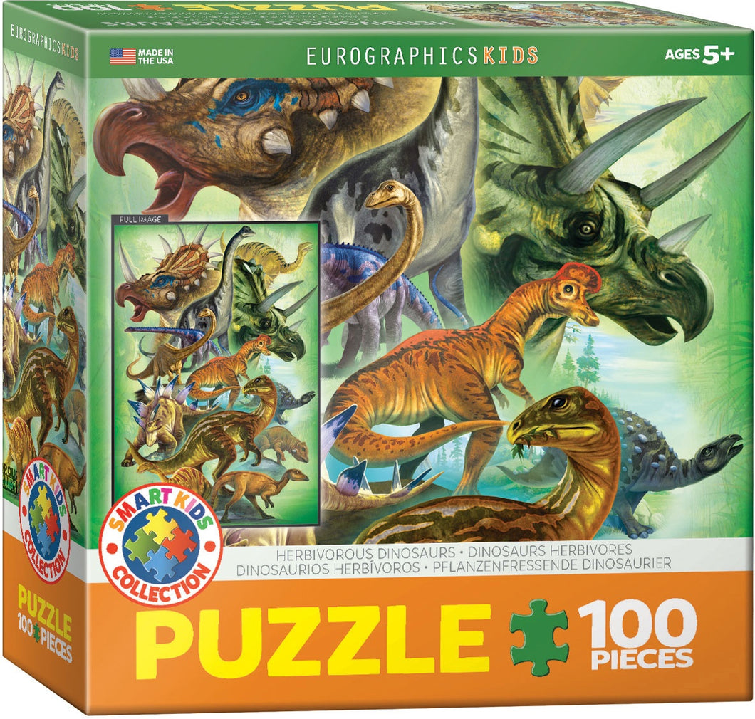 EuroGraphics Kids Herbivorous Dinosaurs 100-Piece Puzzle