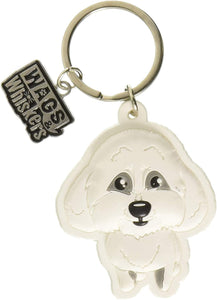History & Heraldry - WagsWhiskers Keychain - Bichon Frise