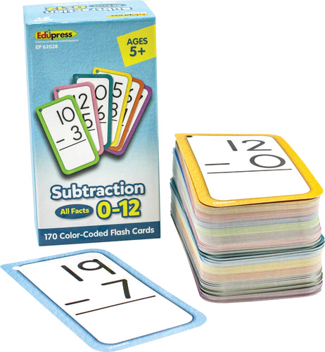 Teacher Created Resources Subtraction Flash Cards Set ALL Facts 0-12