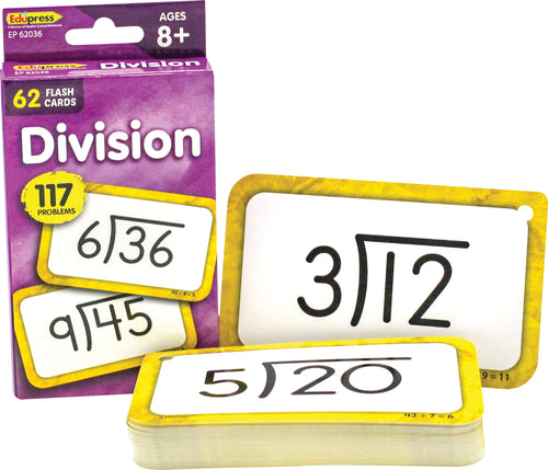 Division 0-12 Flash Cards