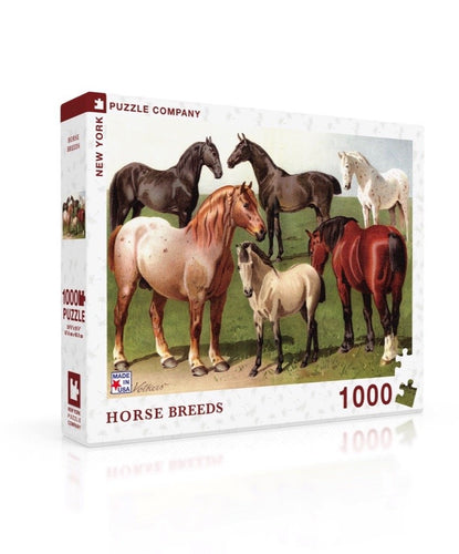 New York Puzzle Company - Horse Breeds 1000 pc Puzzle