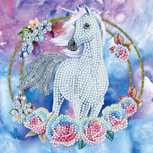Crystal Art Diamond Painting Card Kit- Unicorn Garland