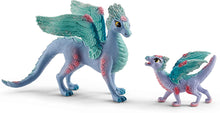Load image into Gallery viewer, Schleich Flower Dragon and Baby Toy Figure
