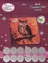 Load image into Gallery viewer, Crystal Art Card Autumn Owl