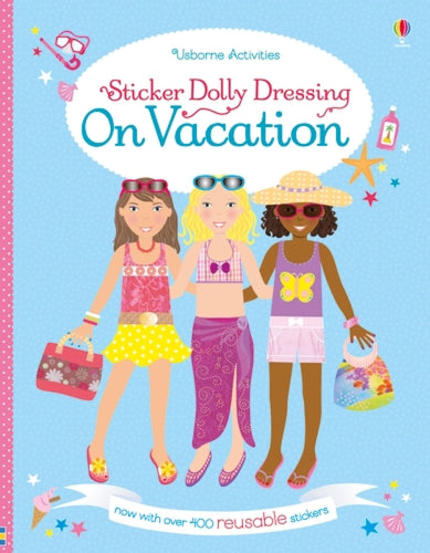 Usborne Activities Sticker Dolly Dressing On Vacation Book