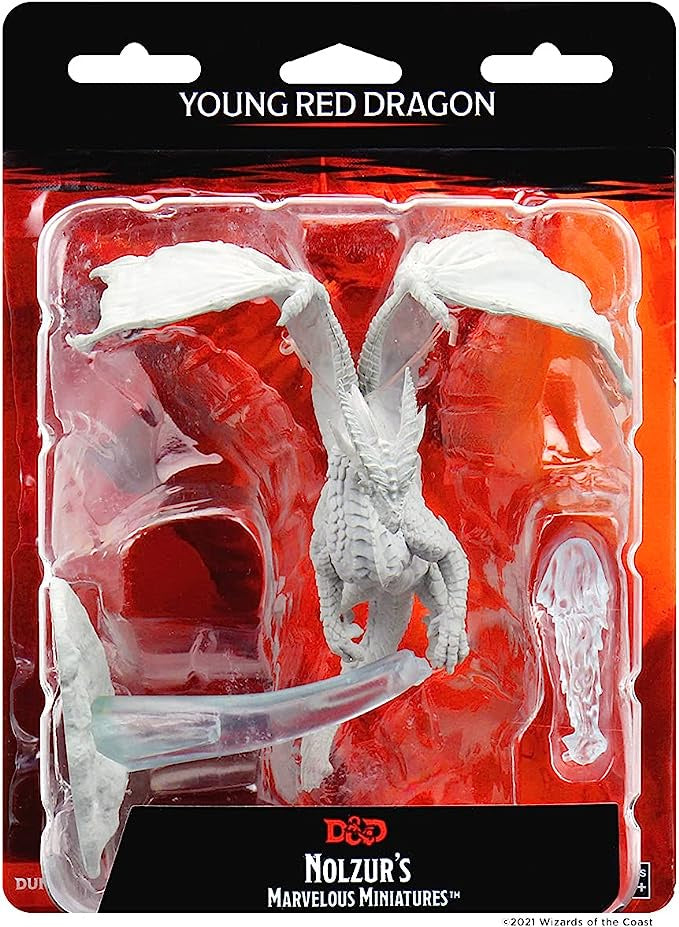 Dungeons & Dragons Unpainted Miniature Young Red Dragon