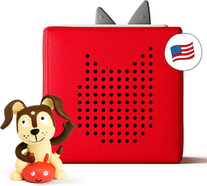 Toniebox Audio Player Starter Set with Playtime Puppy  Huggable Little Box - Red