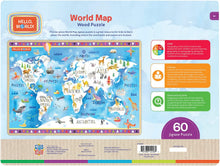 Load image into Gallery viewer, Hello World! World Map Wooden 60pc Puzzle