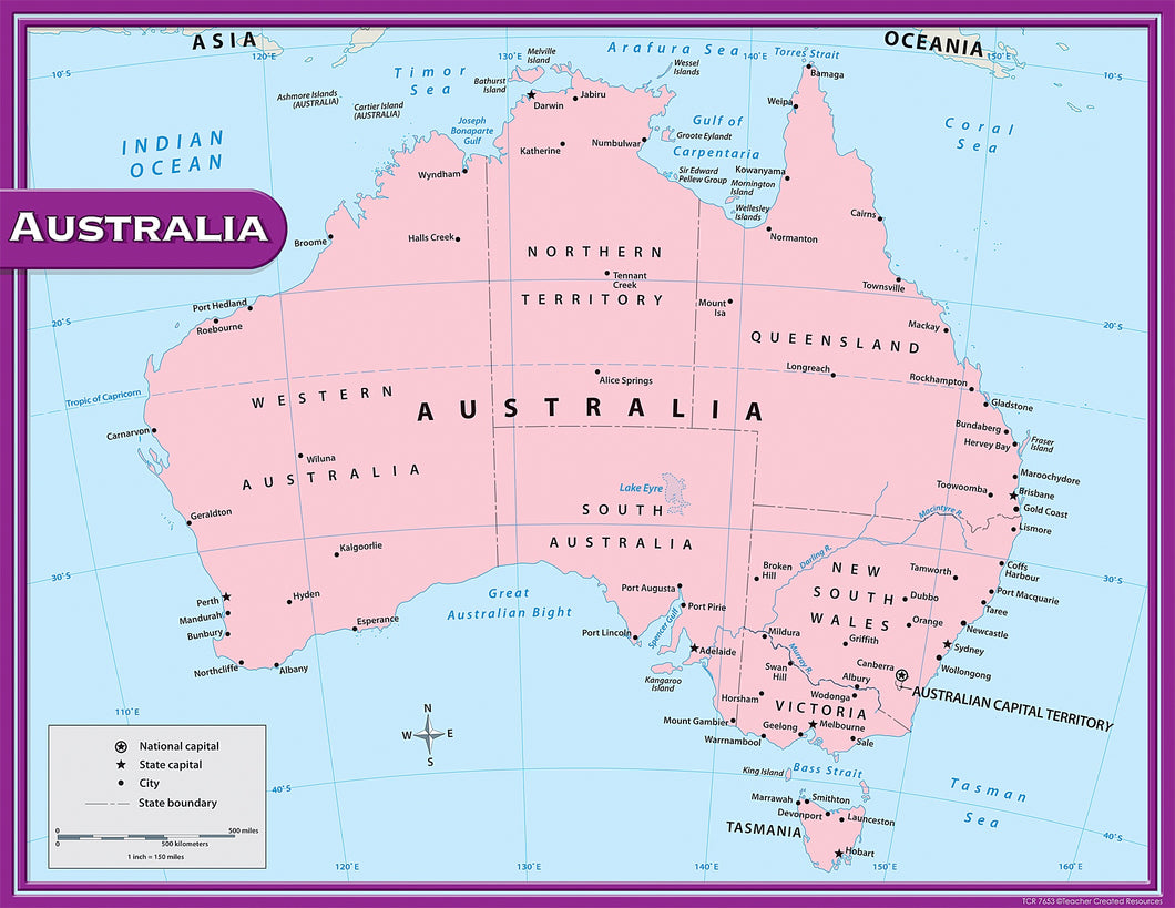 Australia Map Chart