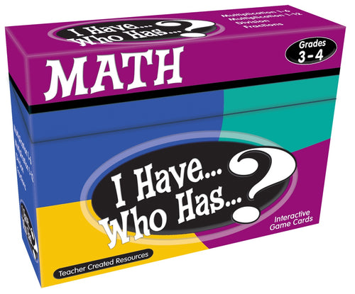 I Have, Who Has Math Game Grade 3-4